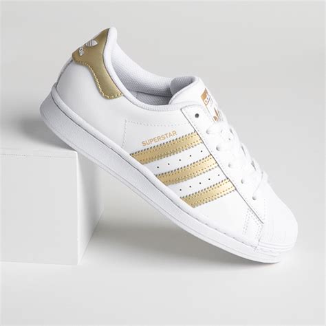 adidas leder ballerina weiß gold|Adidas Superstar Women cloud white/gold metallic/cloud white.